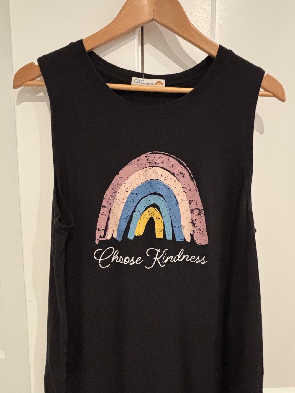 C&C California Black Tank Choose Kindness. Size L
